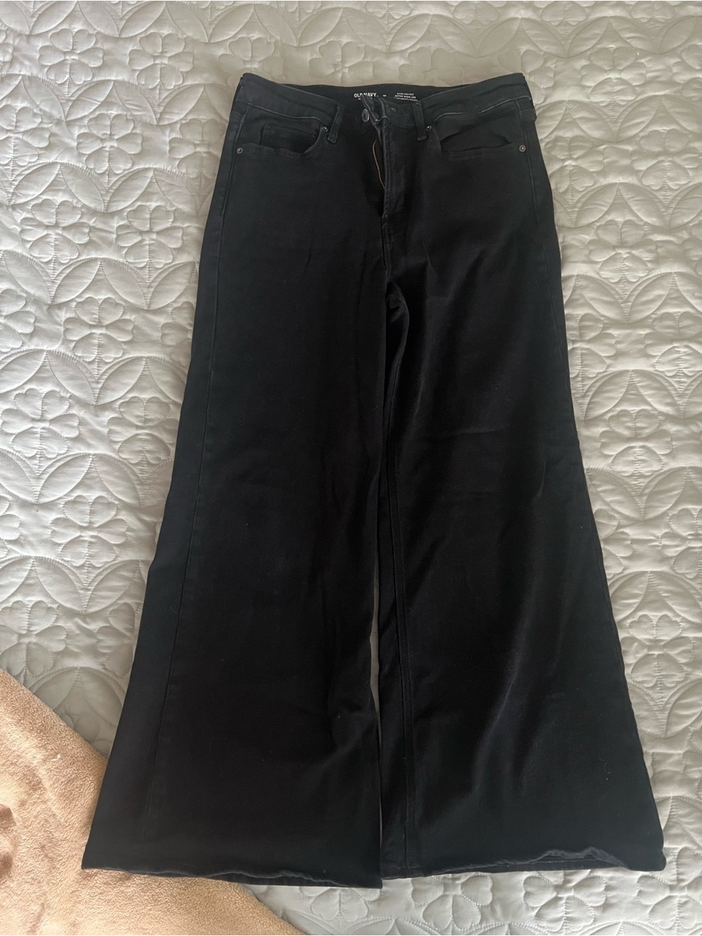 Old Navy Black Wide-Leg High-Rise Jeans